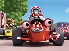 Cartoon Racing Car Differences