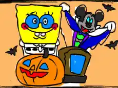 SpobgeBob Halloween Coloring Book